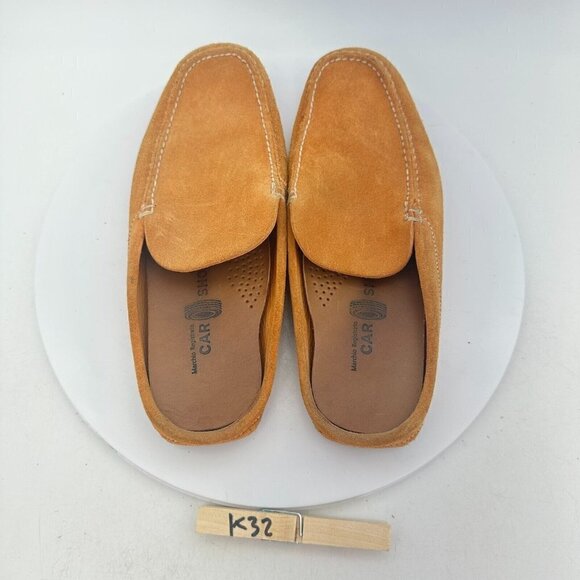 Car Shoe Suede Women Size 6 EU 36.5 Slide Slip On Shoes Brown Marchio Registrato - Picture 12 of 14
